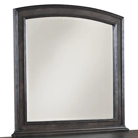 Transitional Portrait Mirror with Bead Mouldings